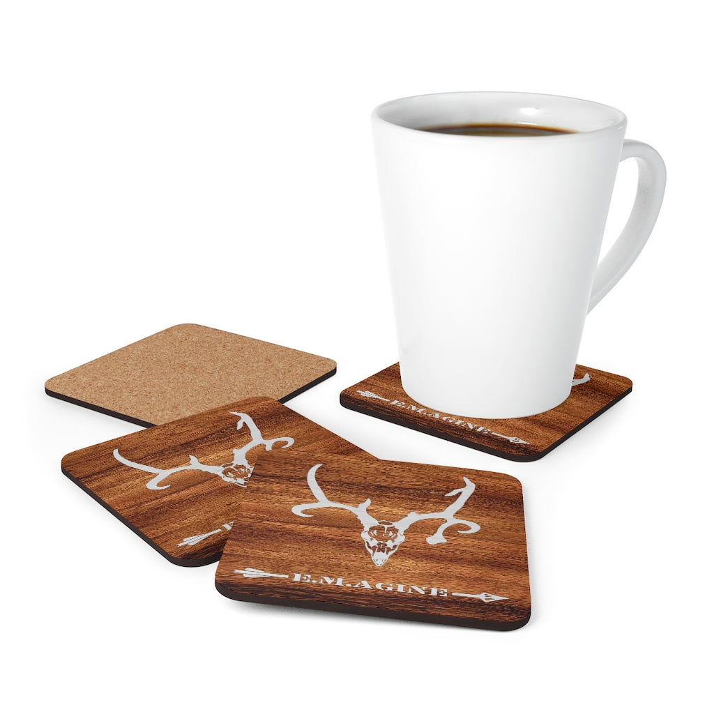 E.M.agine Buck Corkwood Coaster Set