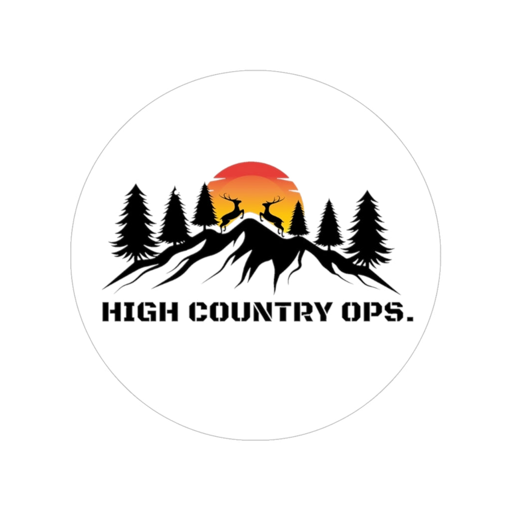 High Country Ops. Outdoor Stickers, Round, 1pcs